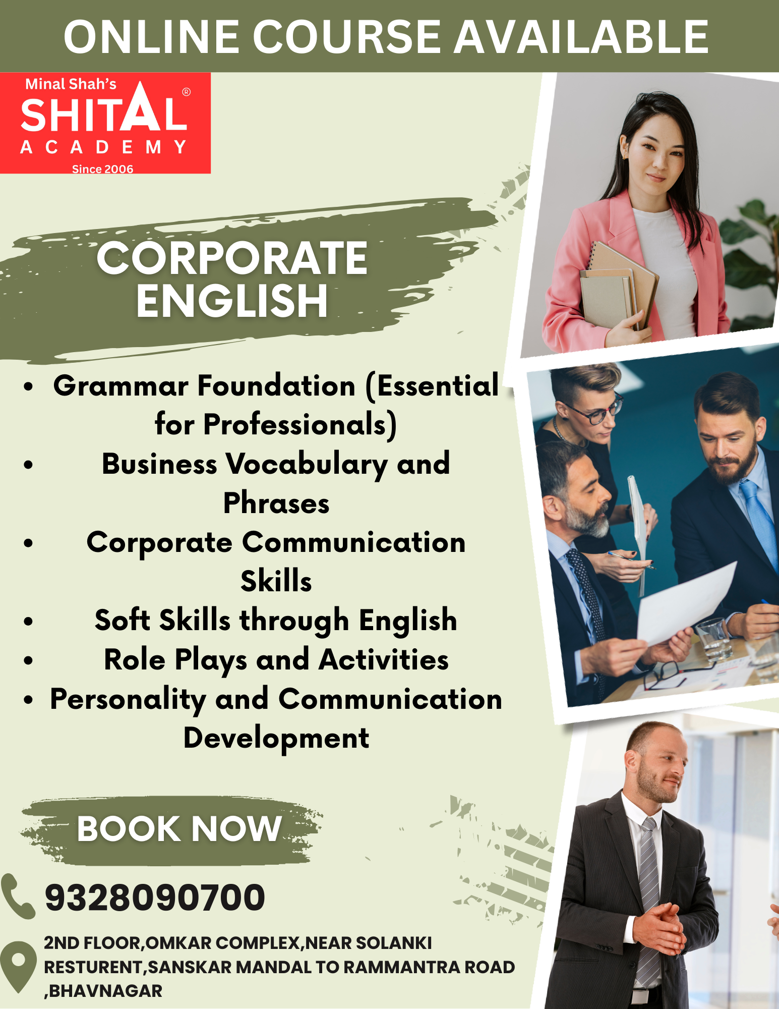 Shital Academy Bhavnagar, Spoken English Classes, english class, learn english, training and career development institute, English training, skill enhancement,IT Courses,Basic to Advance Grammar, Spoken English, Rapido English, Basic to Advance CCC, Tally + GST, Tally with GST,C & C++, C language, CPP language, OOP, Web Designing courses, HTML, CSS, Bootstrap, PHP, Logo Design, Graphics Design,Web Development, Website code, PHP, MySQL,Corporate English,Spoken English Only For Ladies, IT courses in bhavnagar, CCC certificate, career counselling, Minal Vaibhav Shah, Spoken English & Personality Development,language training, Foreign Education Counselling, IELTS & Communication Training, Career Counselling & Guidance, Professional Skill Development, CCC cours, tally cours, tally accounting classes, sheetal academy, sheetal, Best english class in bhavnagar, Best english class, English class, bhavnagar, gujarat, India.